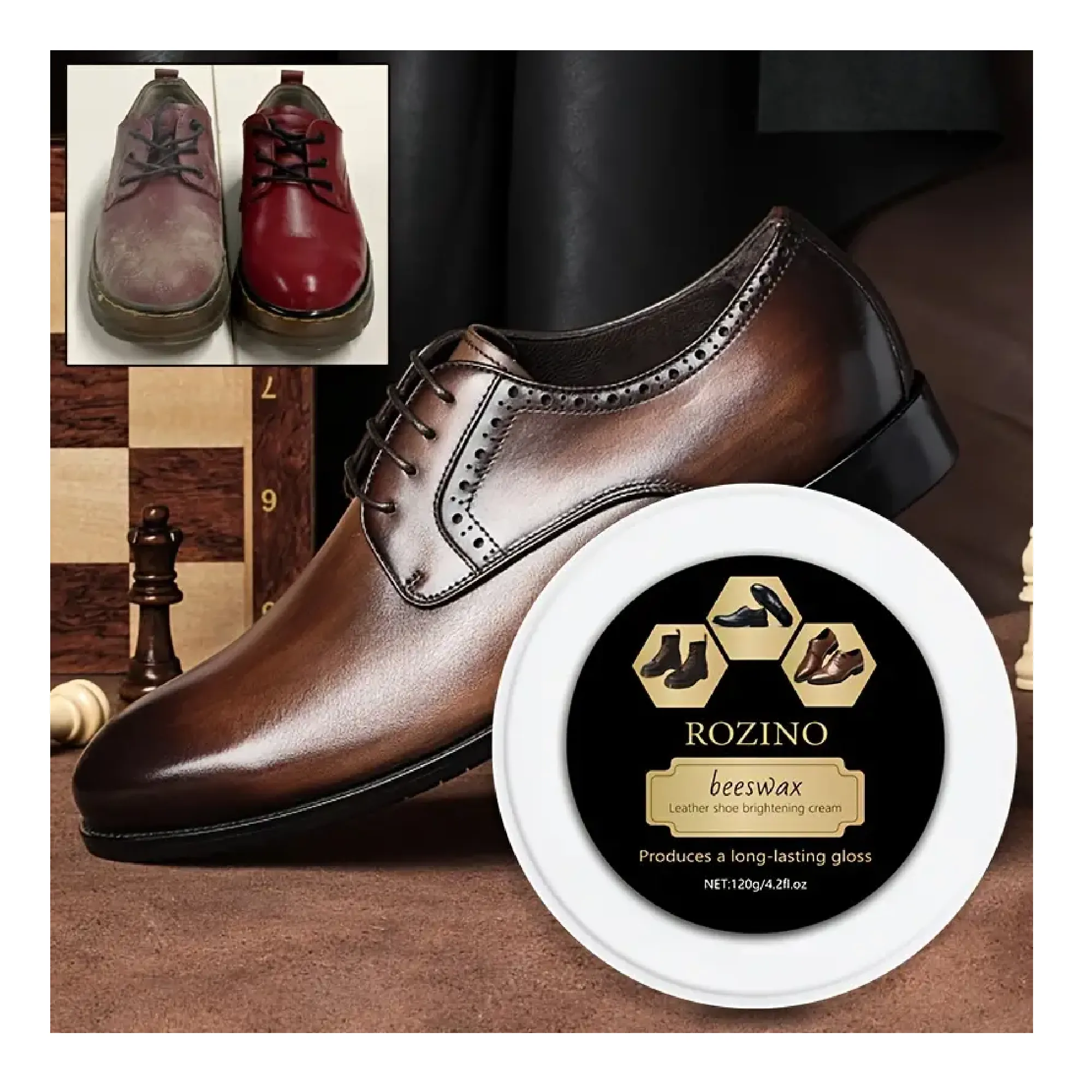 1pc, Beeswax Leather Shoe Cleaning Cream For Cleaning Shoe Stains, Deep Nutrition Care, Nourishment, Softening Leather Inner Layer, Leather Shoes Cream, Shoes Cleaner, Shoes Maintenance, Cleaning Supplies, Cleaning Tool, Back To School Supplies