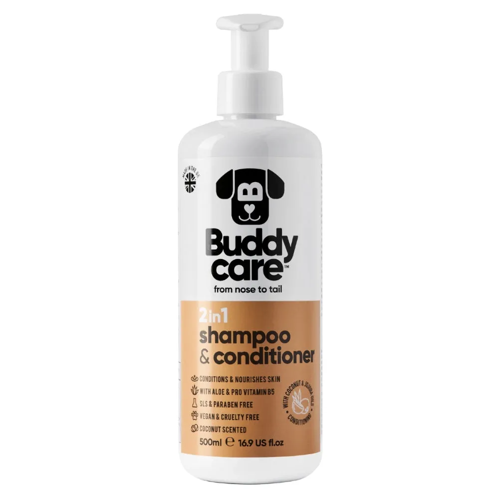 20% OFF: Buddycare 2 in 1 Coconut Dog Shampoo & Conditioner 500ml