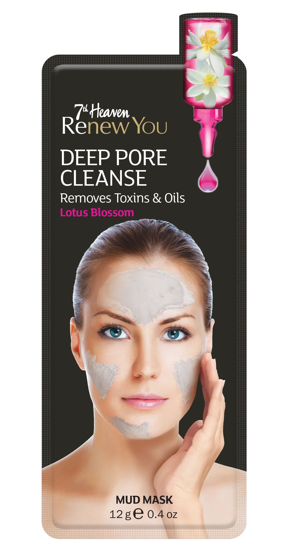 7th Heaven Renew You Deep Pore Cleanse Mud Mask Removes Toxins & Oils, Lotus Blossom