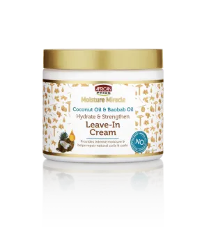 African Pride Moisture Miracle Coconut Oil & Baobab Oil Leave-In Cream 15oz