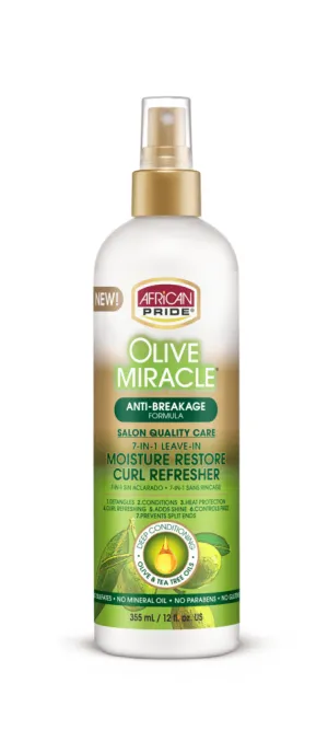 African Pride Olive Miracle 7-in-1 Leave-in Moisture Restore Curl Refresher