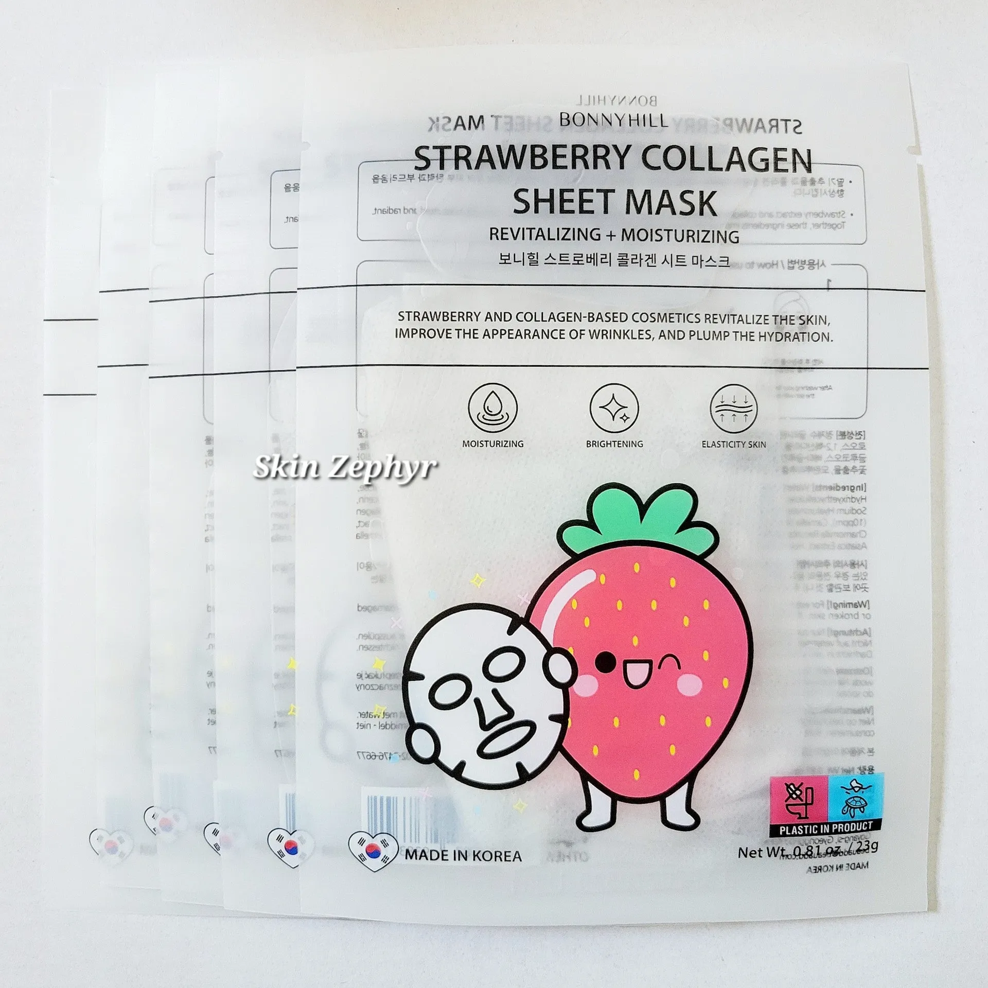 Bonnyhill Strawberry Collagen Sheet Mask