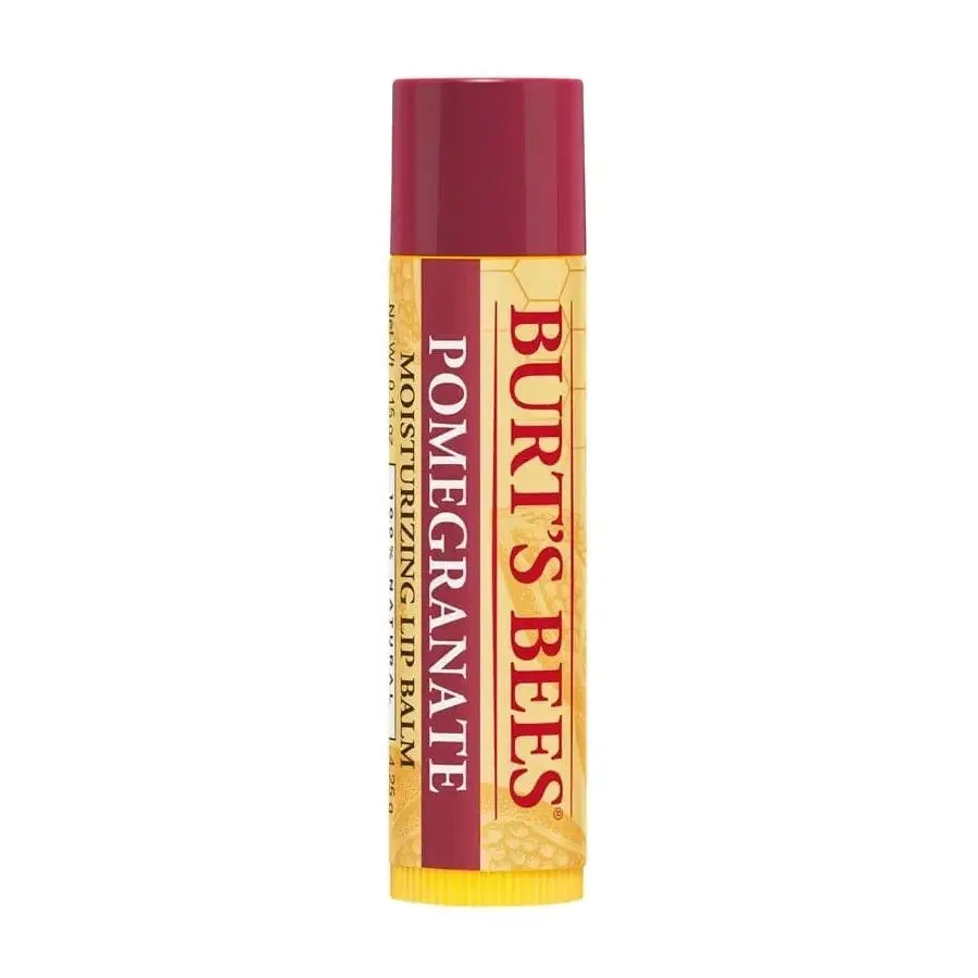 Burt's Bees Pomegranate Lip Balm Tube in Blister Box 0.15 oz Stick