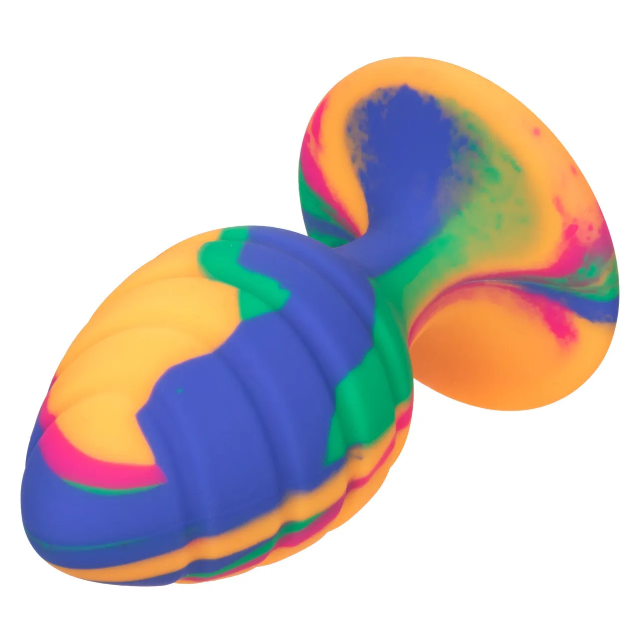 CaleXOtics CHEEKY LARGE SWIRL TIE-DYE BUTT PLUG with Suction Cup Multi Coloured