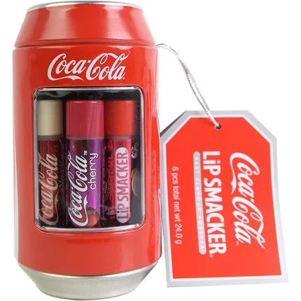 Coca-Cola Can Collection Children's Lip Balm Set - Gift Pack of 6 . Lip Smacker