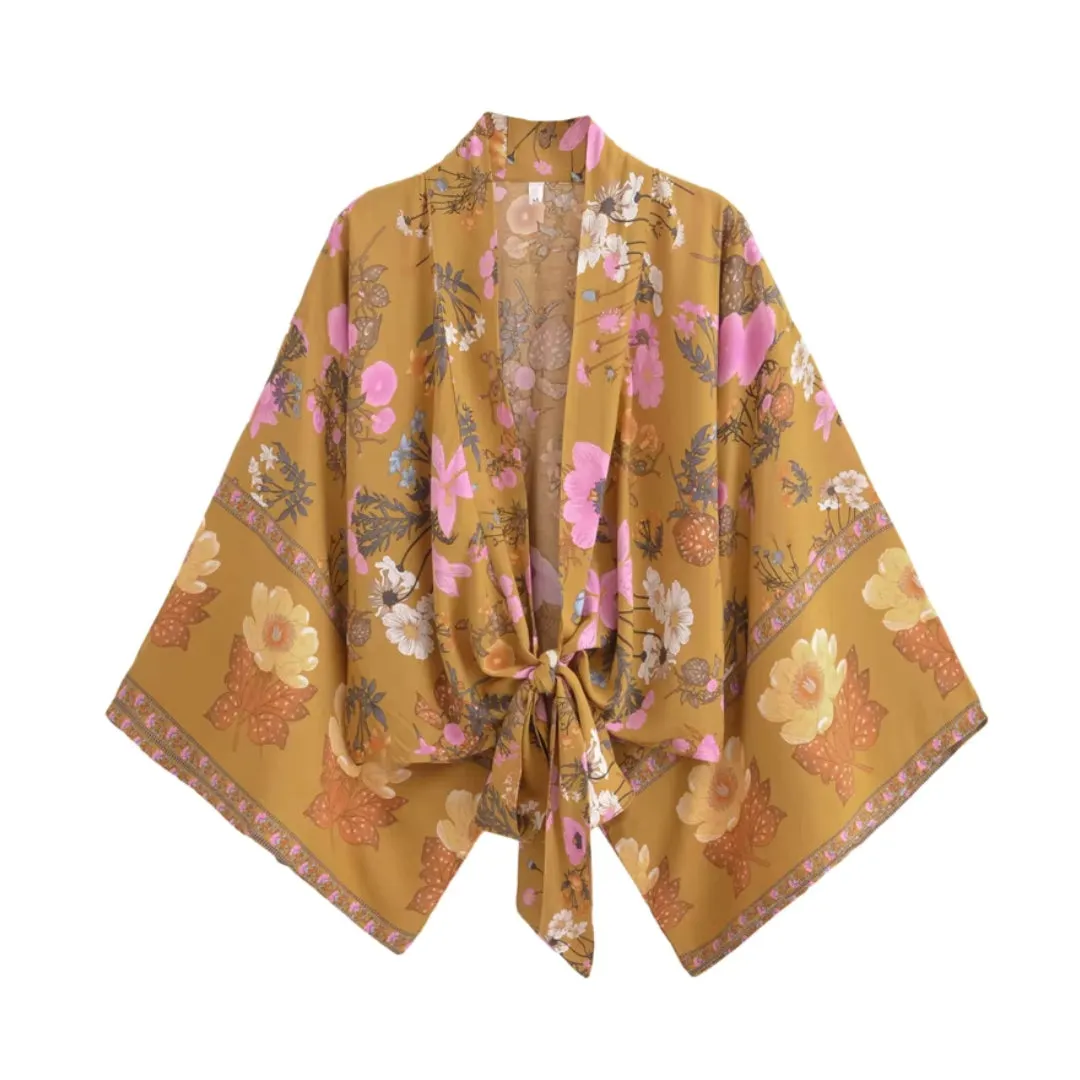 Desert Bloom Crop Kimono