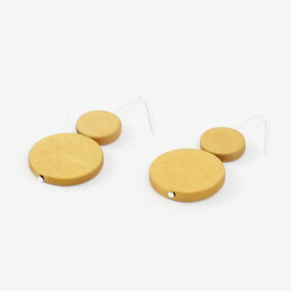 Double Bead Sarah Earrings Mustard