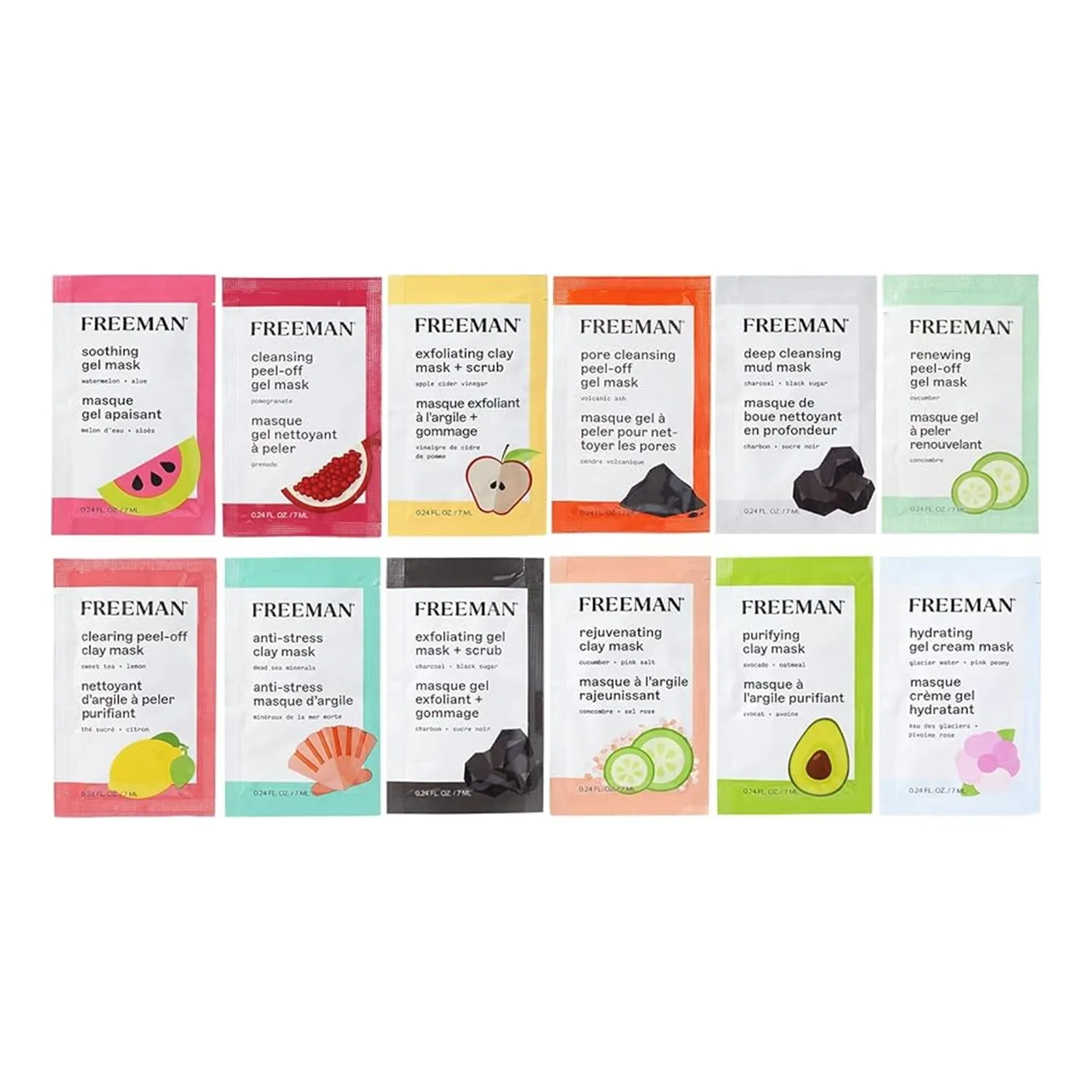 Freeman 12 Days of Glow Face Masks Kit