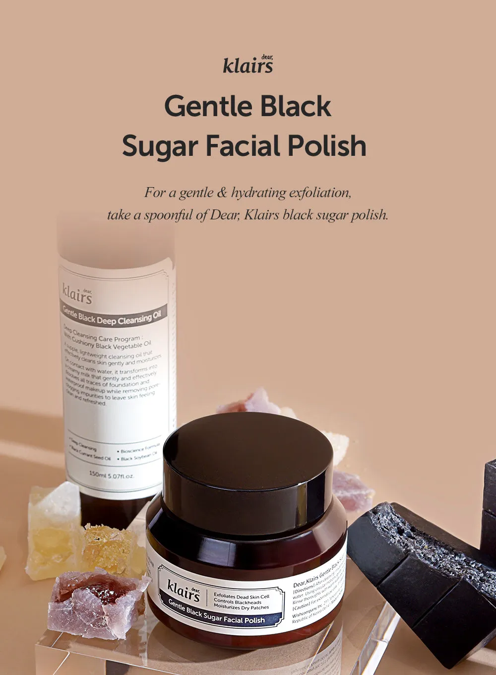 Gentle Black Sugar Facial Polish (110g)