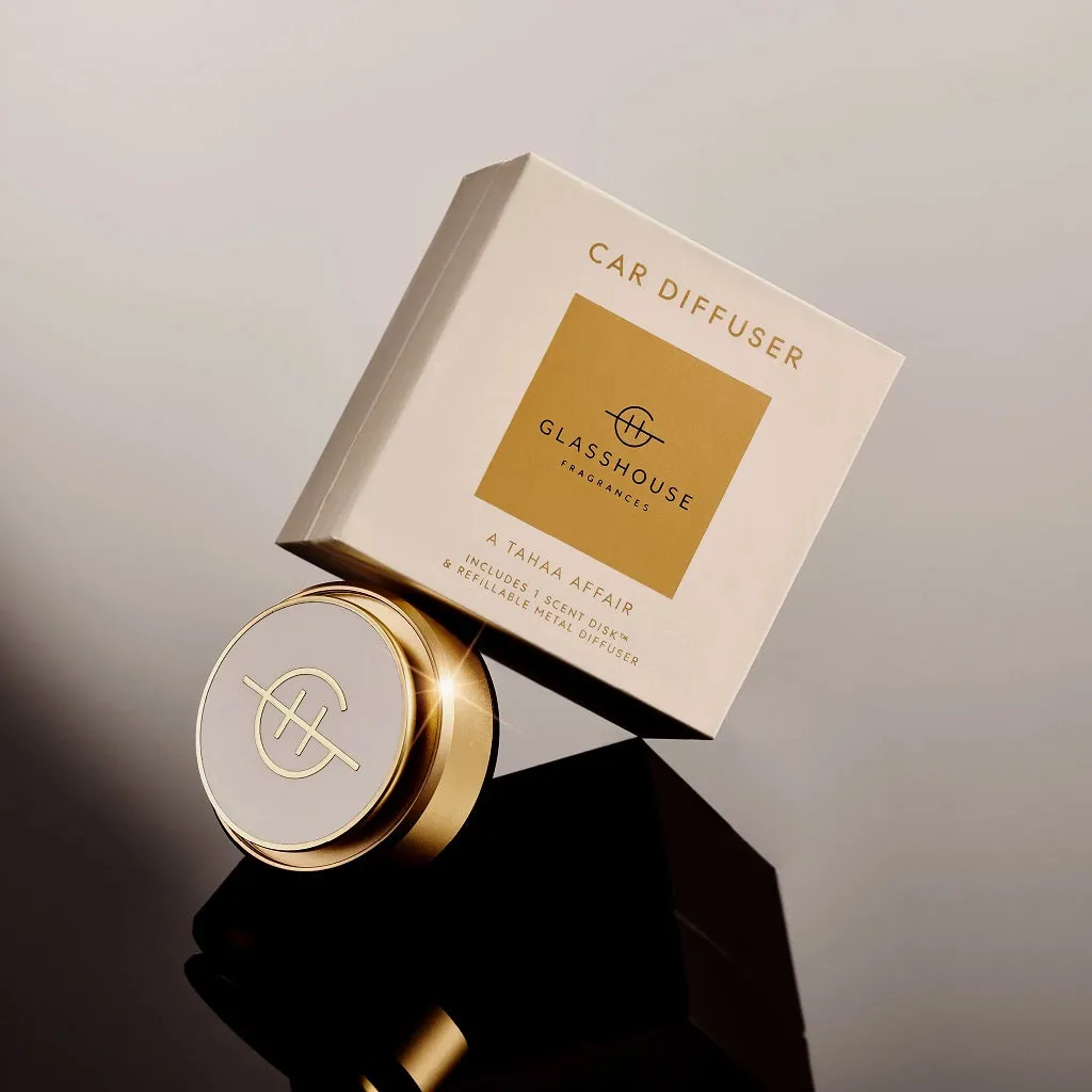 Glasshouse Fragrance - Car Diffuser Gold - A Tahaa Affair