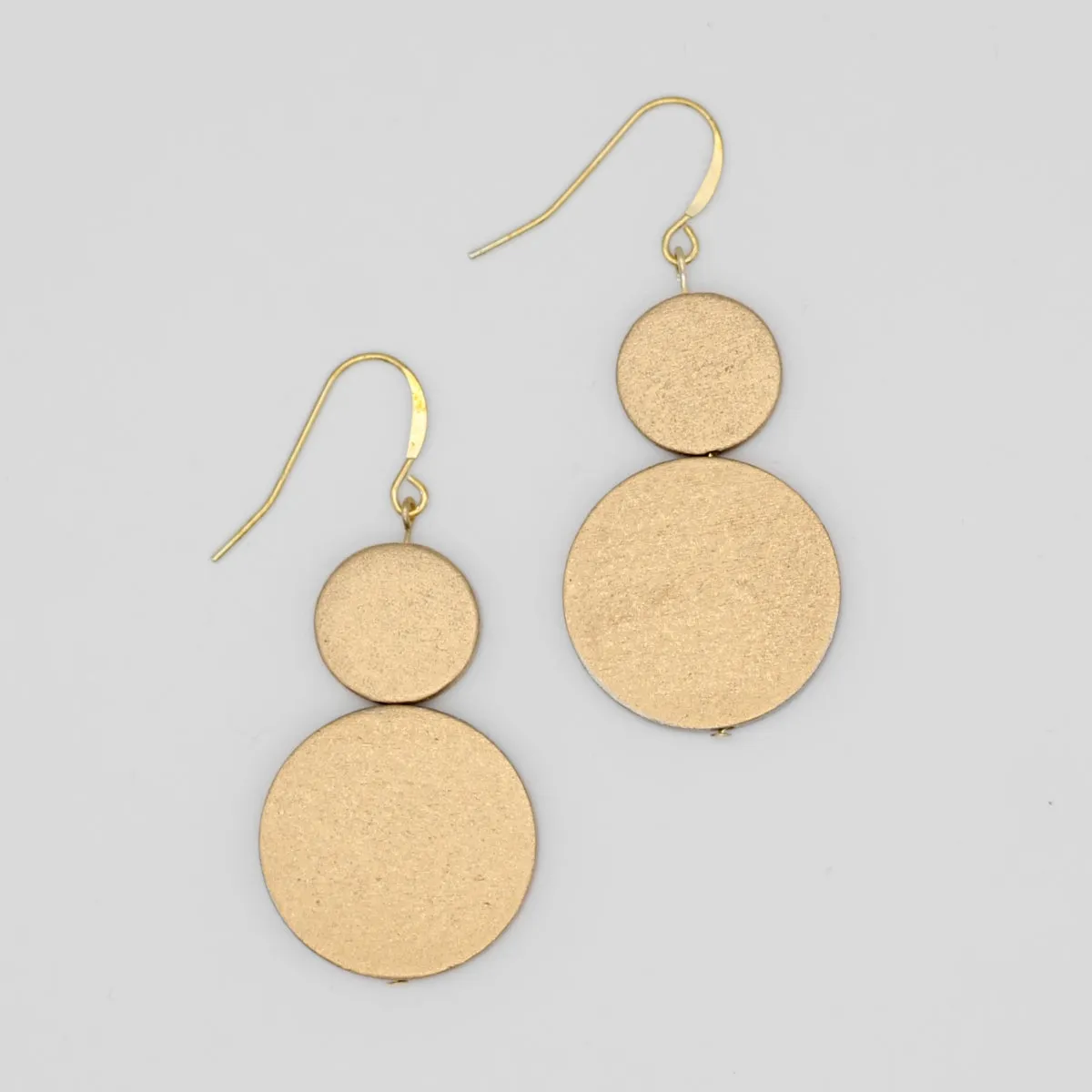 Gold Double Bead Sarah Earrings