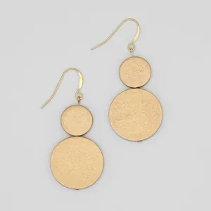 Gold Double Bead Sarah Earrings