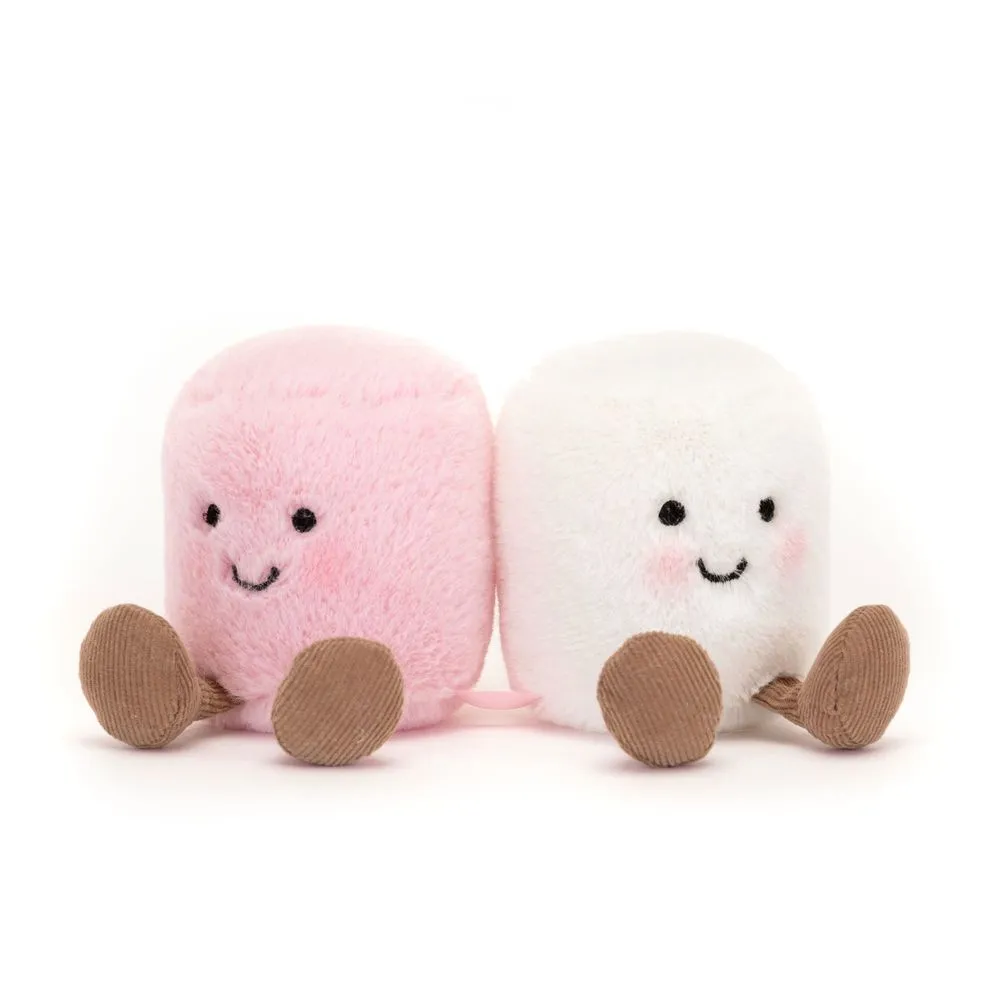 Jellycat Amusables Plush Toy - Pink and White Marshmallows