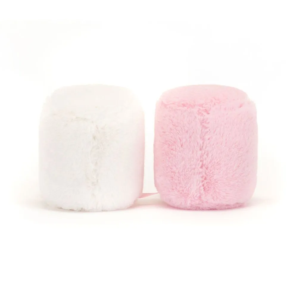 Jellycat Amusables Plush Toy - Pink and White Marshmallows