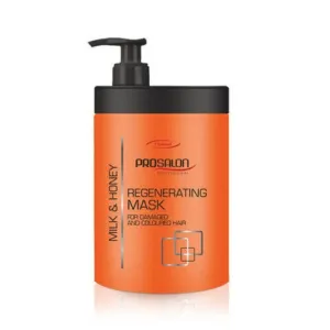 Keratin conditioning mask for restoring colored hair with milk and honey , Prosalon Professional