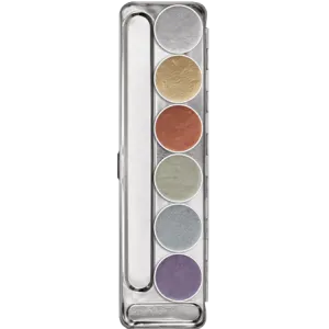 Kryolan Aquacolor Metallic Palette 6 Colors