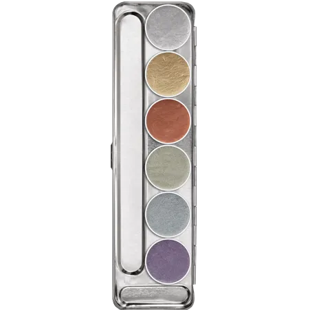 Kryolan Aquacolor Metallic Palette 6 Colors