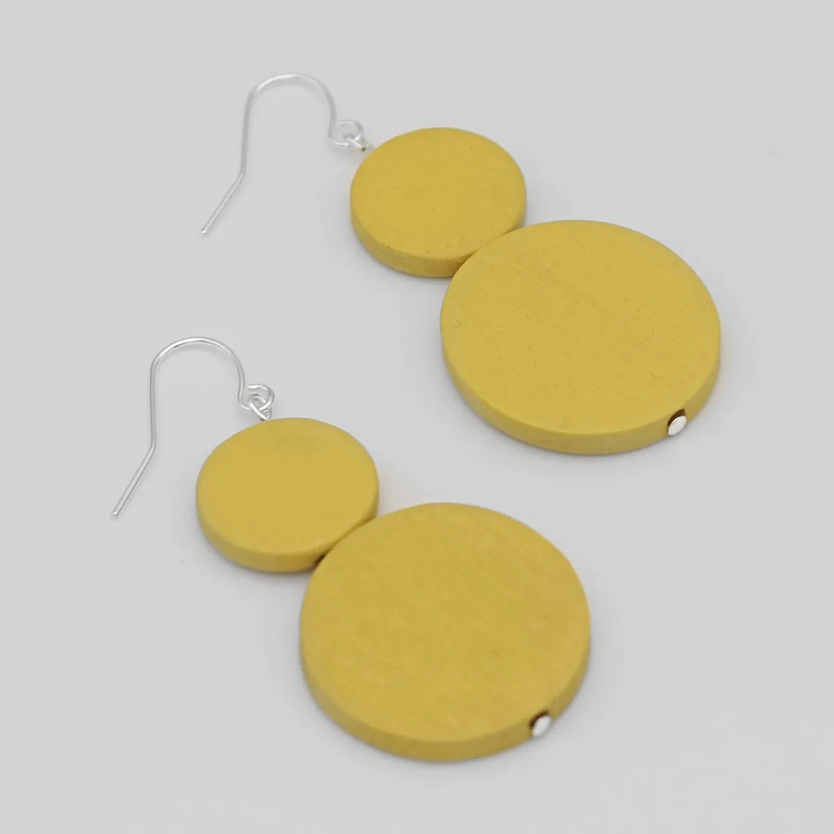 Lemon Double Bead Sarah Earrings