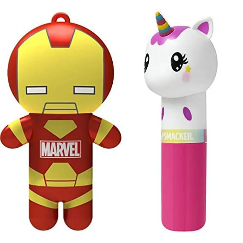 Lip Smacker Marvel Super Hero Lip Balm, Iron Man Billionaire Punch Flavor with Unicorn Magic, 0.14 Ounce