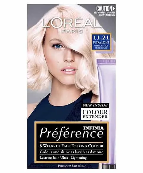 Loreal Paris Preference Infinia Permanent Color 11.21 Ultra Light Pearl Blonde