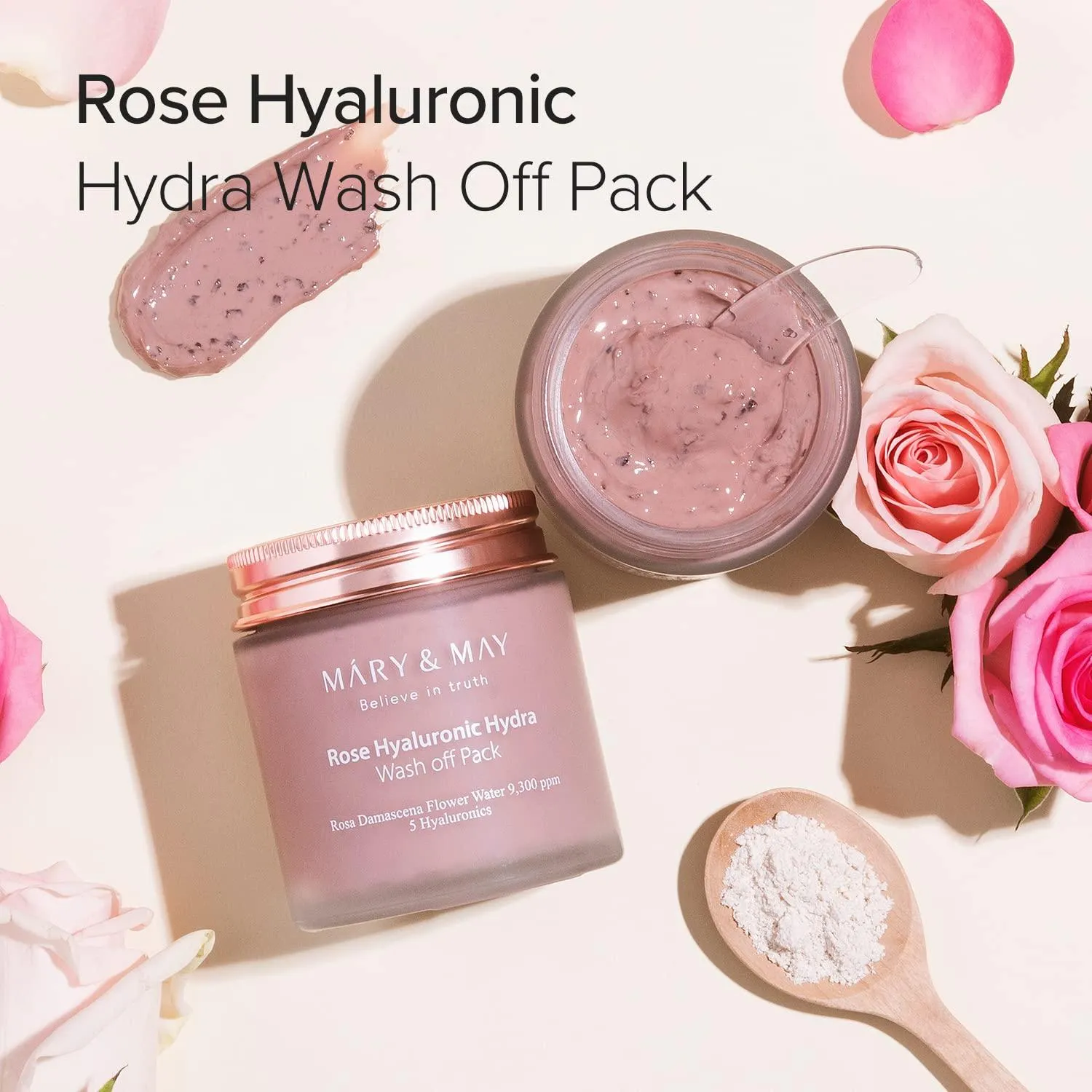 Mary & May - Rose Hyaluronic Hydra Wash Off Pack - 125g