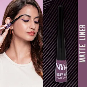 NY Bae Truly Matte Liquid Eyeliner - Popular Plum (4.5 ml) | Matte Finish | Super Pigmented | Long lasting | Quick Drying | Waterproof