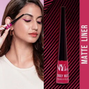 NY Bae Truly Matte Liquid Eyeliner - Pretty Pink (4.5 ml) | Matte Finish | Super Pigmented | Long lasting | Quick Drying | Waterproof