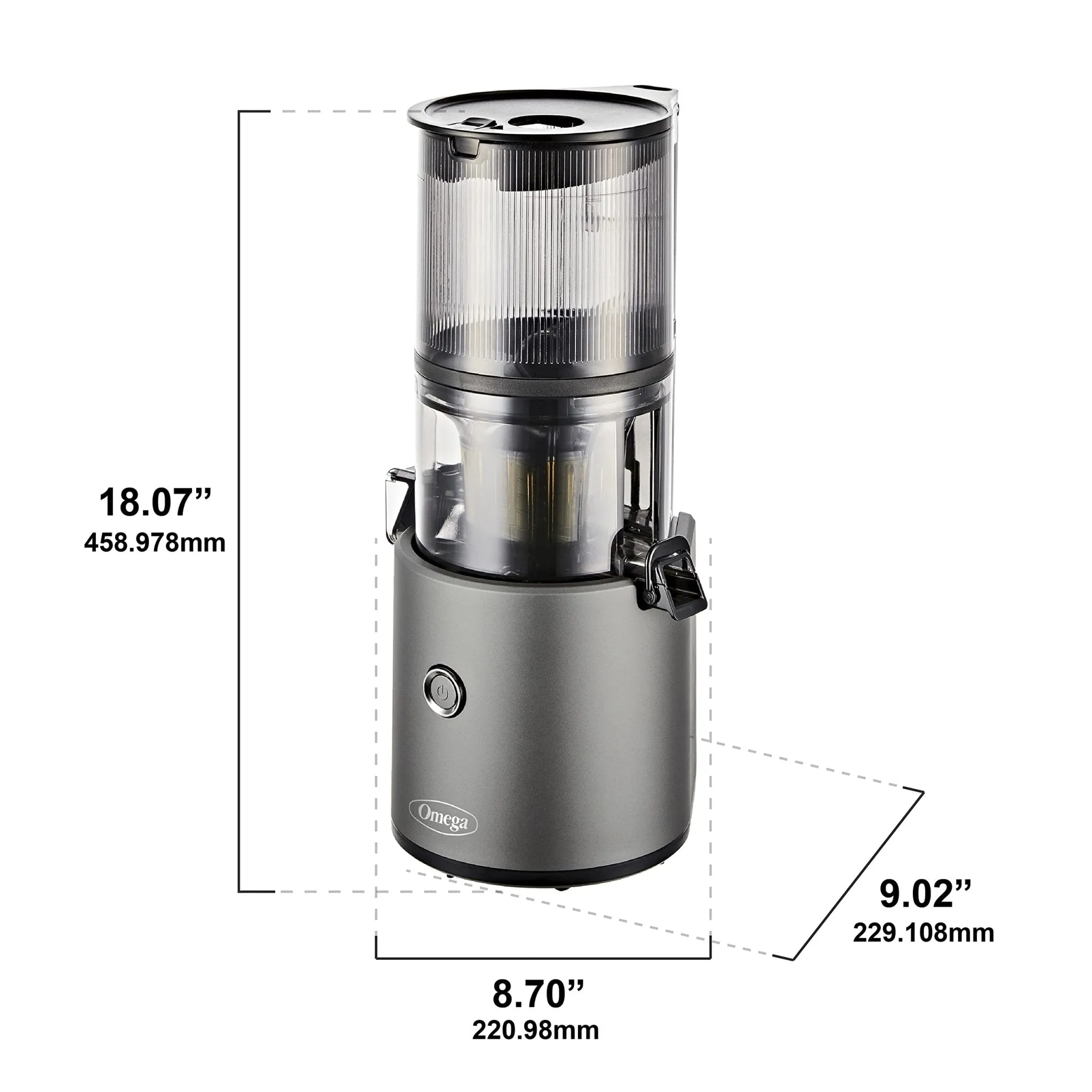 Omega: Batch Juicer - 60-Second Memory Feature, 68oz capacity