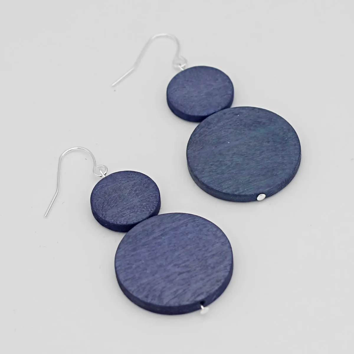 Periwinkle Double Bead Sarah Earrings