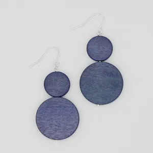 Periwinkle Double Bead Sarah Earrings