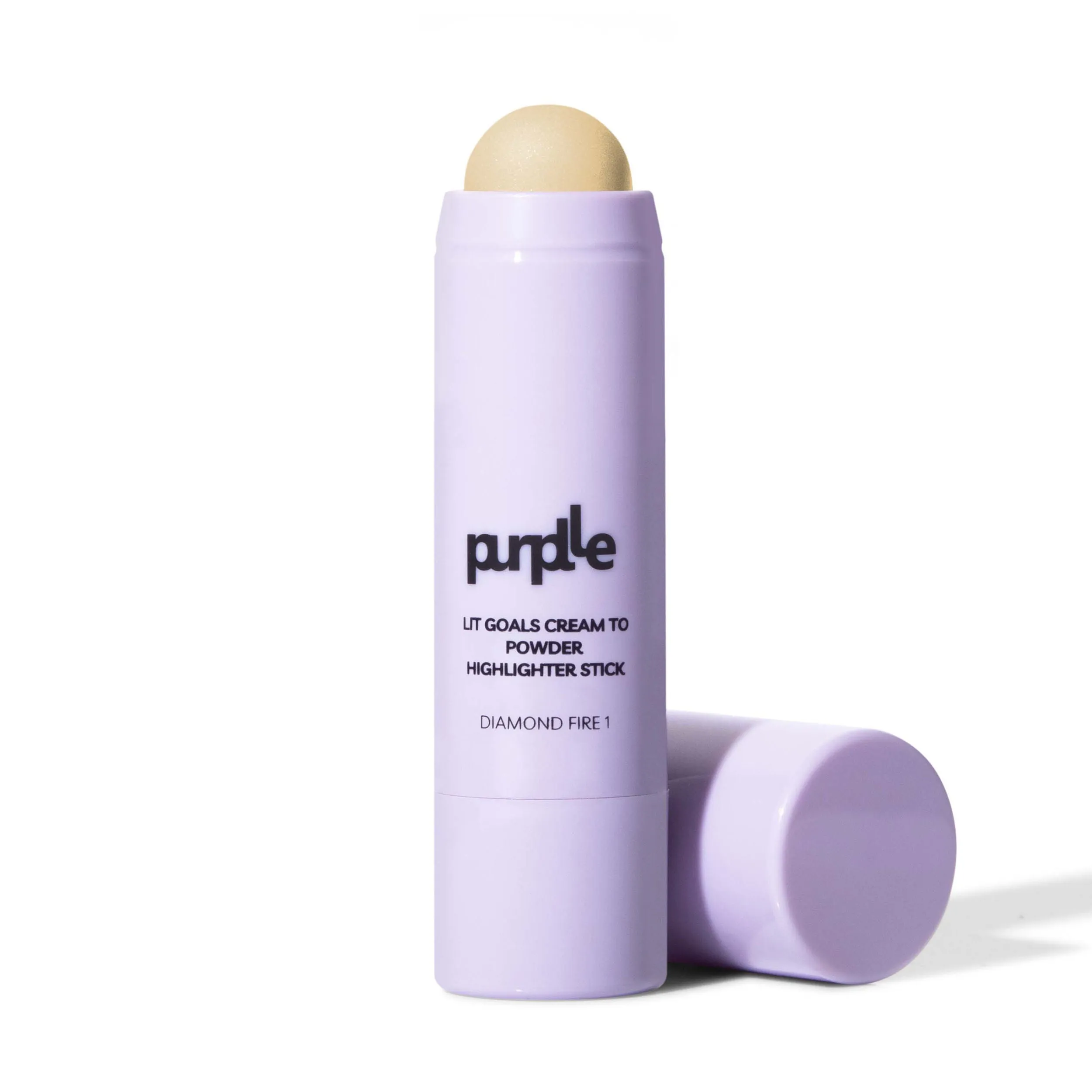 Purplle Lit Goals Cream to Powder Highlighter Stick Diamond Fire 1