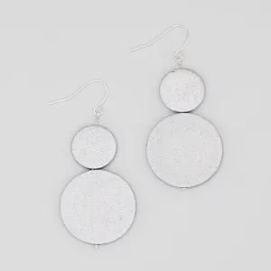 Silver Double Bead Sarah Earrings