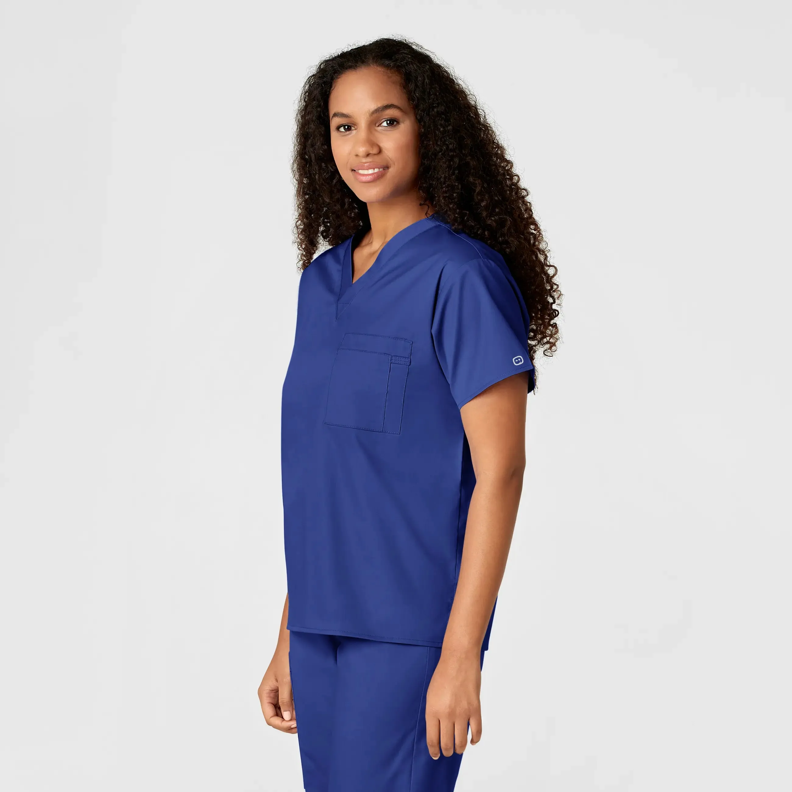 Wink Unisex V-Neck Scrub Top - Galaxy Blue