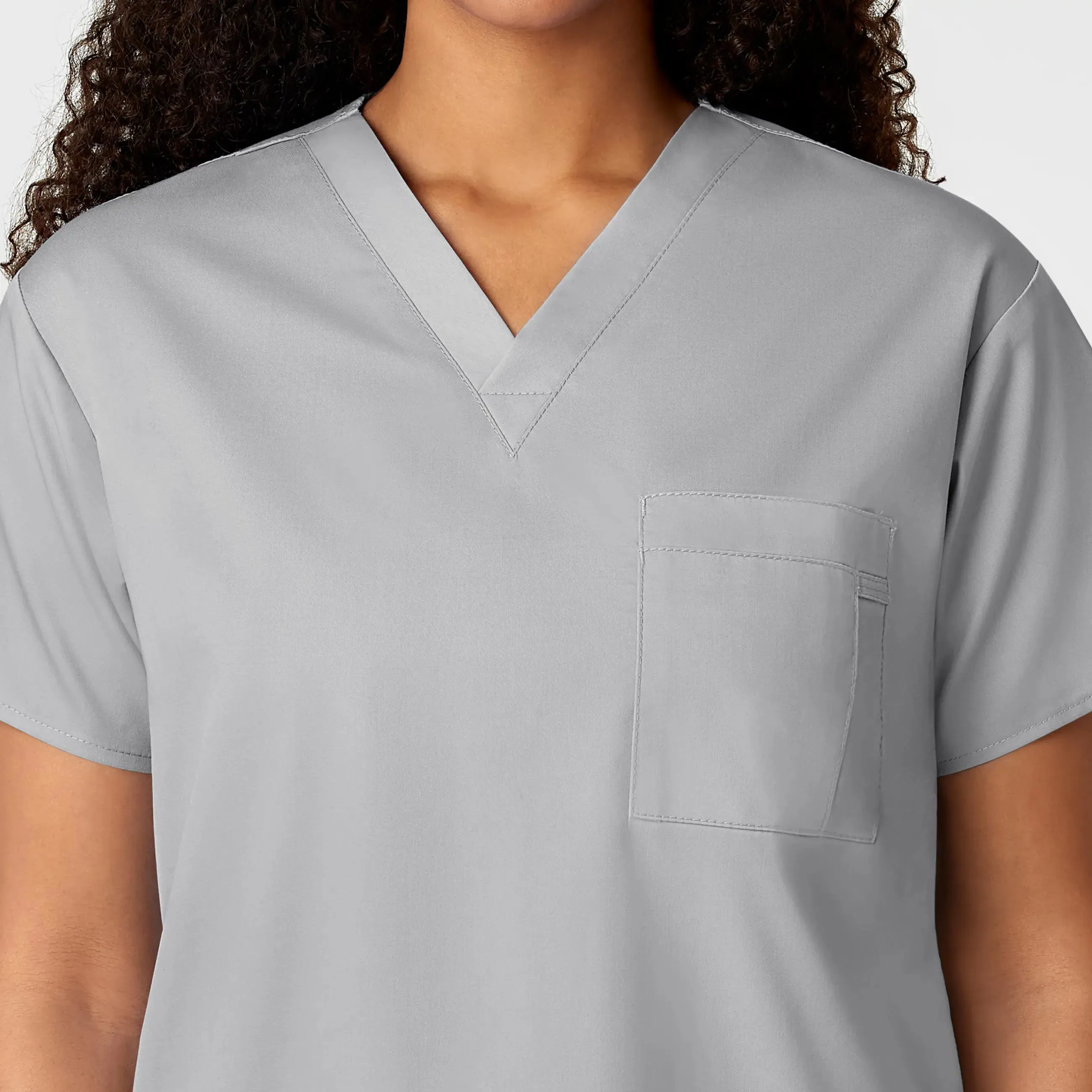 Wink Unisex V-Neck Scrub Top - Grey