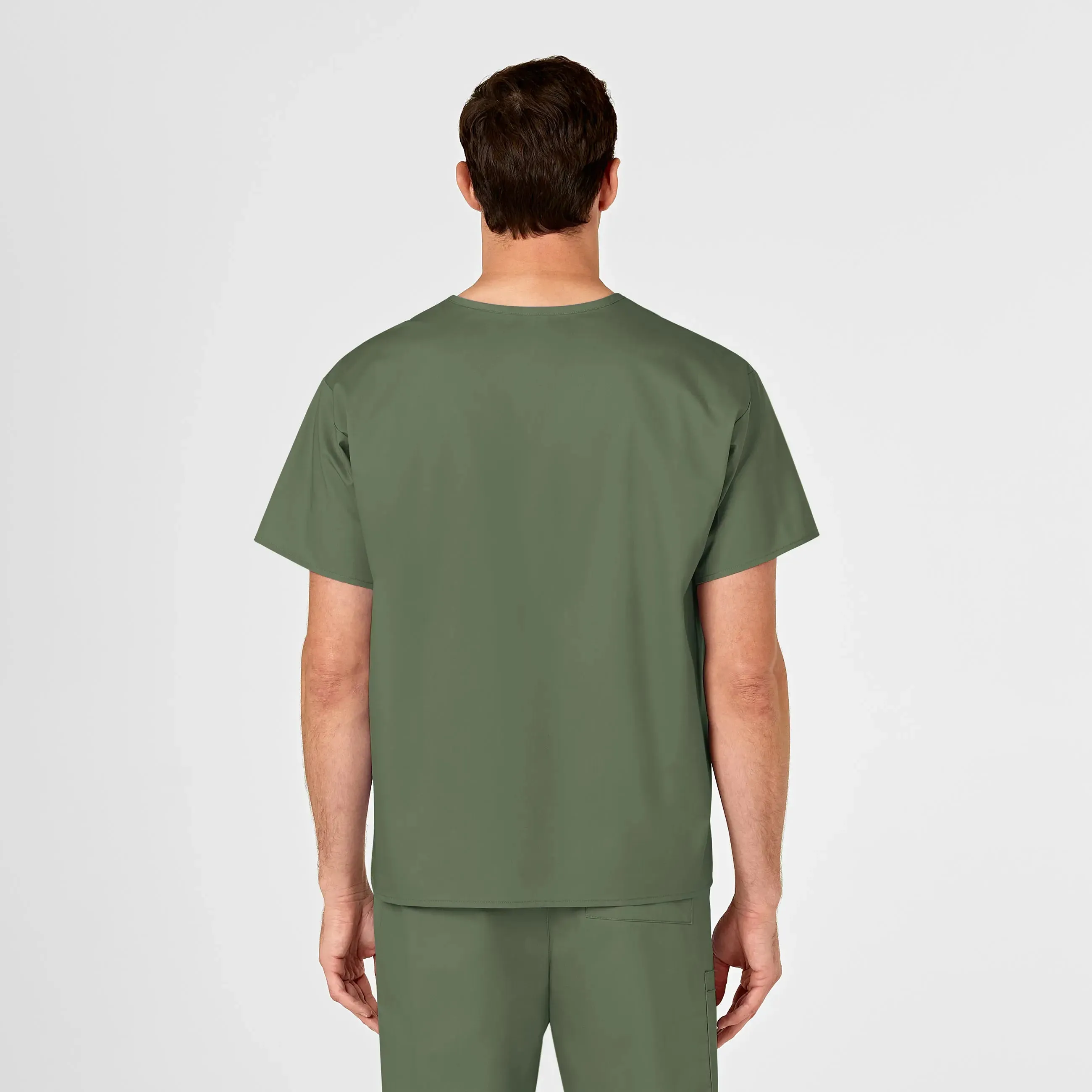 Wink Unisex V-Neck Scrub Top - Olive