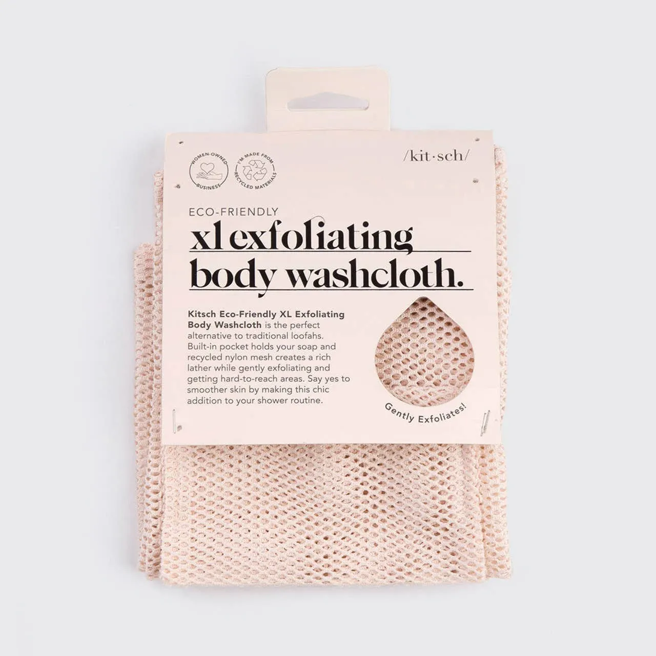 XL Exfoliating Body Washcloth - Blush